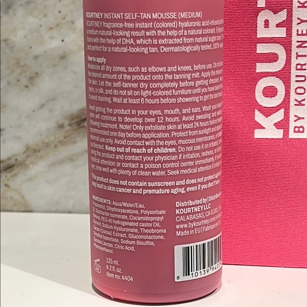 Kourtney Keller Instant Self-Tan Mousse and Applicator Mitt